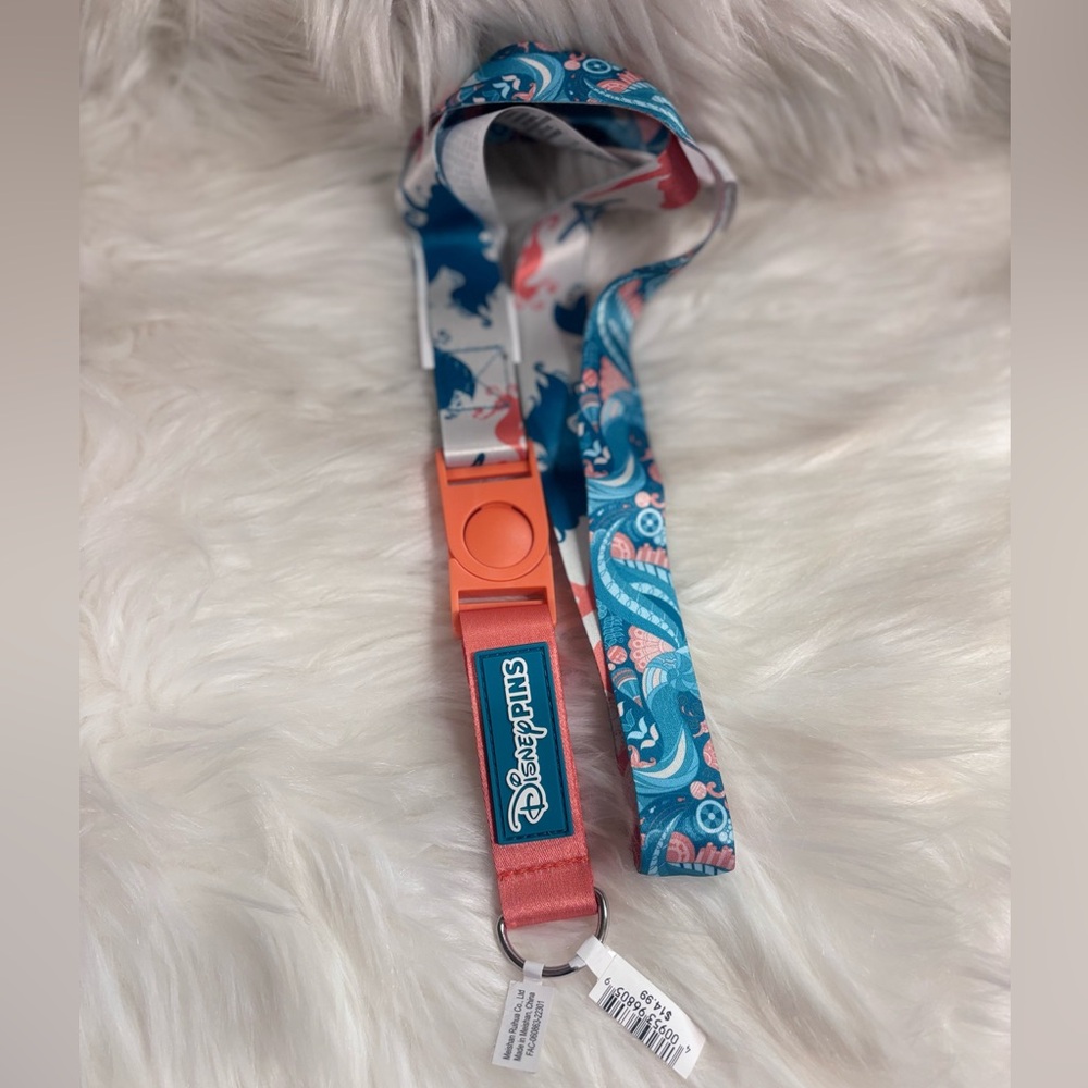 Disney Parks Little Mermaid Pin Lanyard NWT